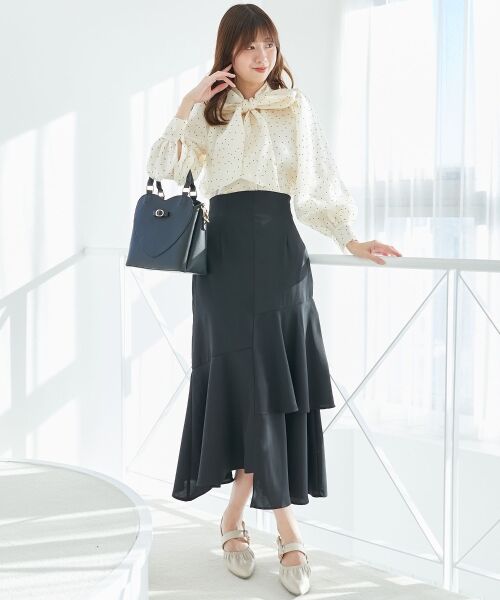 MAJESTIC LEGON / マジェスティックレゴン ロング・マキシ丈スカート | ランダムティアードスカート | 詳細15