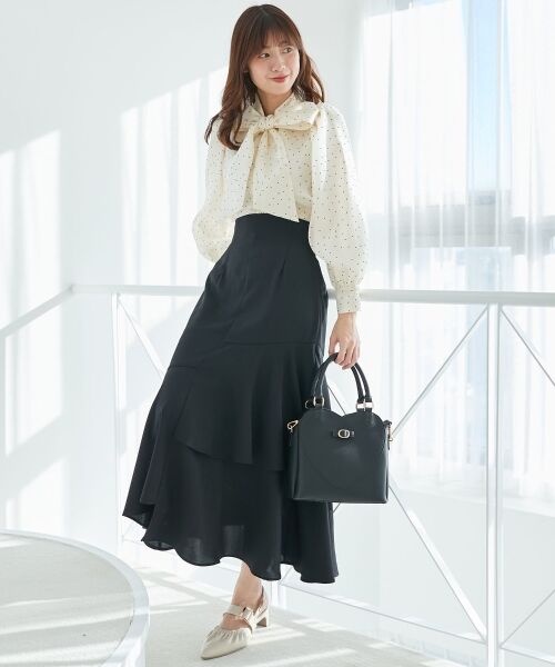 MAJESTIC LEGON / マジェスティックレゴン ロング・マキシ丈スカート | ランダムティアードスカート | 詳細16