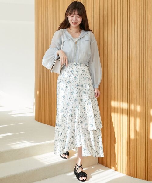 MAJESTIC LEGON / マジェスティックレゴン ロング・マキシ丈スカート | ランダムティアードスカート | 詳細8