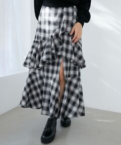 MAJESTIC LEGON / マジェスティックレゴン ロング・マキシ丈スカート | フリルデザインスリットスカート