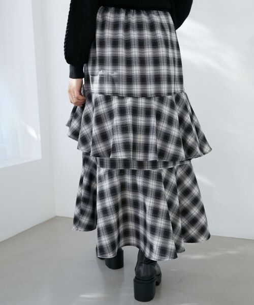 MAJESTIC LEGON / マジェスティックレゴン ロング・マキシ丈スカート | フリルデザインスリットスカート | 詳細6