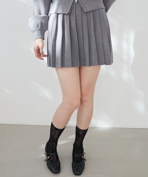 MAJESTIC LEGON / マジェスティックレゴン ミニ・ひざ丈スカート | ニットプリーツミニスカパン | 詳細12