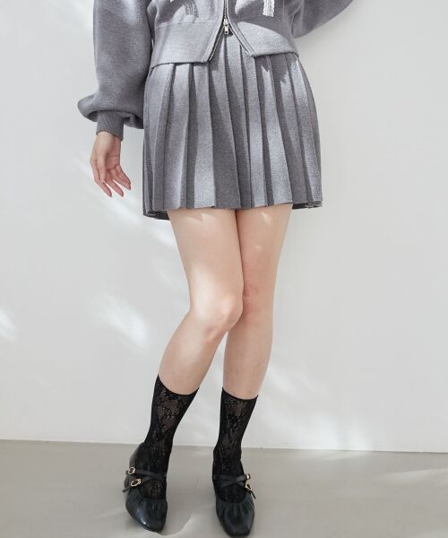 MAJESTIC LEGON / マジェスティックレゴン ミニ・ひざ丈スカート | ニットプリーツミニスカパン | 詳細13
