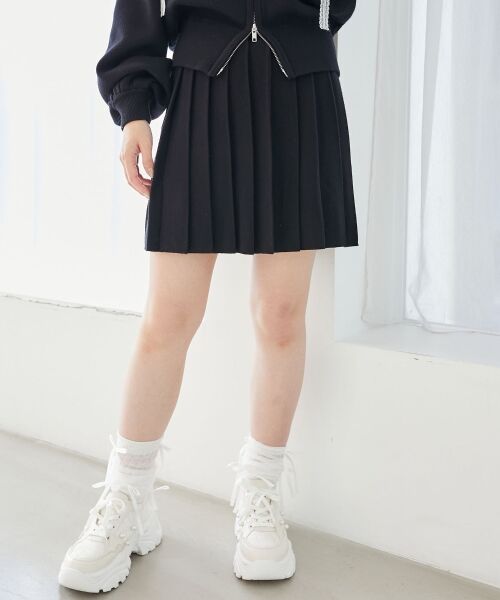 MAJESTIC LEGON / マジェスティックレゴン ミニ・ひざ丈スカート | ニットプリーツミニスカパン | 詳細21