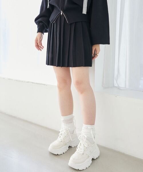 MAJESTIC LEGON / マジェスティックレゴン ミニ・ひざ丈スカート | ニットプリーツミニスカパン | 詳細22