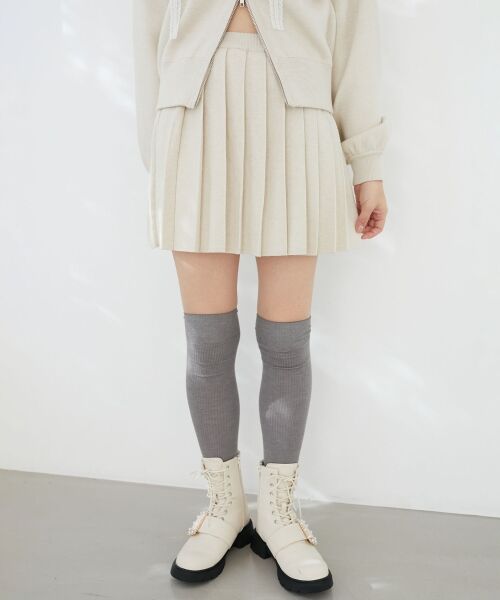 MAJESTIC LEGON / マジェスティックレゴン ミニ・ひざ丈スカート | ニットプリーツミニスカパン | 詳細4