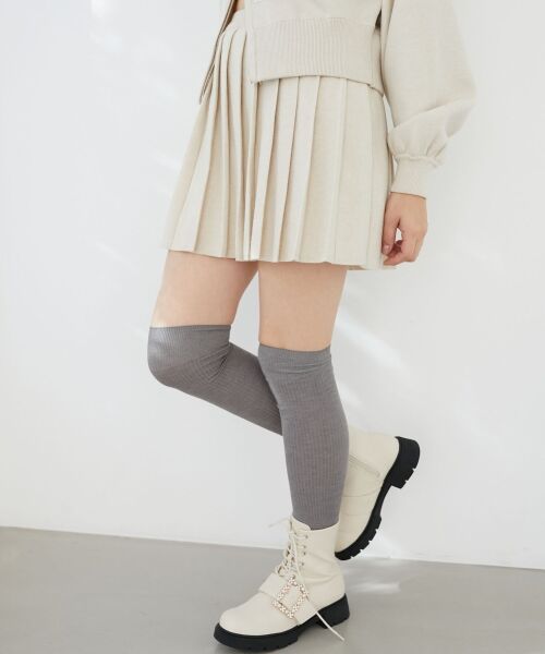 MAJESTIC LEGON / マジェスティックレゴン ミニ・ひざ丈スカート | ニットプリーツミニスカパン | 詳細5