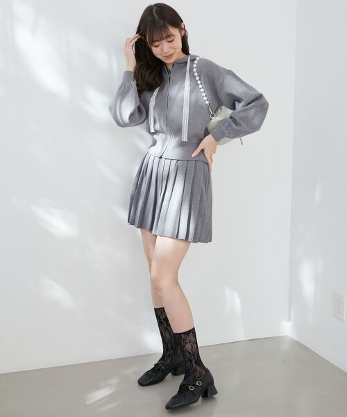 MAJESTIC LEGON / マジェスティックレゴン ミニ・ひざ丈スカート | ニットプリーツミニスカパン | 詳細9