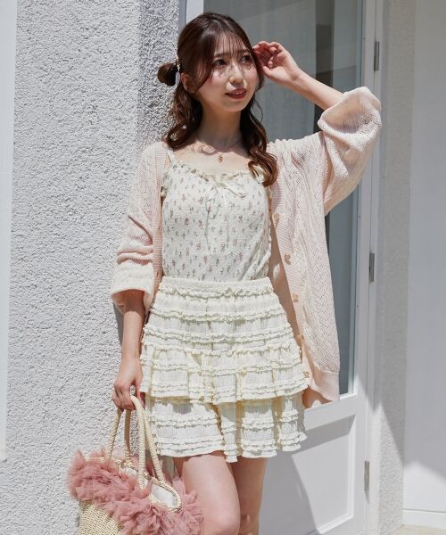 MAJESTIC LEGON / マジェスティックレゴン ミニ・ひざ丈スカート | カットレースフリルミニスカパン | 詳細1
