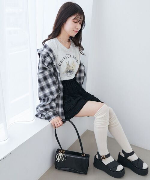 MAJESTIC LEGON / マジェスティックレゴン ミニ・ひざ丈スカート | カットレースフリルミニスカパン | 詳細17