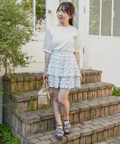 MAJESTIC LEGON / マジェスティックレゴン ミニ・ひざ丈スカート | カットレースフリルミニスカパン | 詳細24