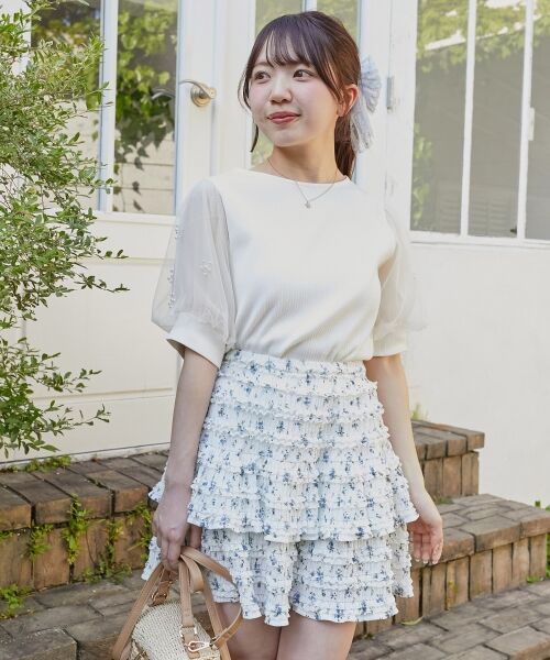 MAJESTIC LEGON / マジェスティックレゴン ミニ・ひざ丈スカート | カットレースフリルミニスカパン | 詳細25