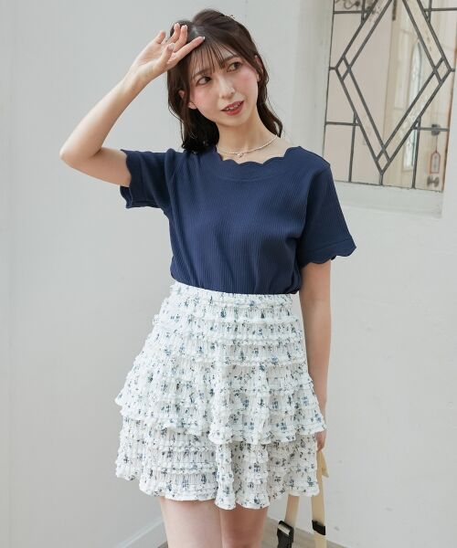 MAJESTIC LEGON / マジェスティックレゴン ミニ・ひざ丈スカート | カットレースフリルミニスカパン | 詳細27