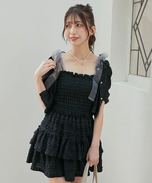 MAJESTIC LEGON / マジェスティックレゴン ミニ・ひざ丈スカート | カットレースフリルミニスカパン | 詳細6