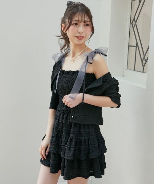 MAJESTIC LEGON / マジェスティックレゴン ミニ・ひざ丈スカート | カットレースフリルミニスカパン | 詳細7