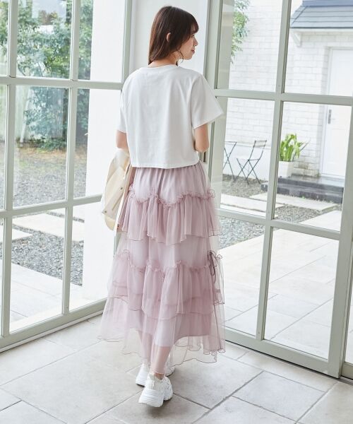 MAJESTIC LEGON / マジェスティックレゴン ロング・マキシ丈スカート | チュールギャザーティアードスカート | 詳細21