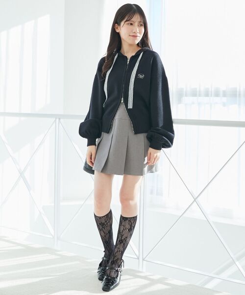 MAJESTIC LEGON / マジェスティックレゴン ミニ・ひざ丈スカート | プリーツミニスカパン（グレー）