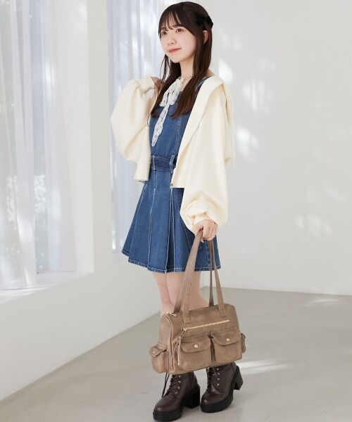 MAJESTIC LEGON / マジェスティックレゴン ミニ丈・ひざ丈ワンピース | ベルト付きデニムミニワンピース | 詳細10