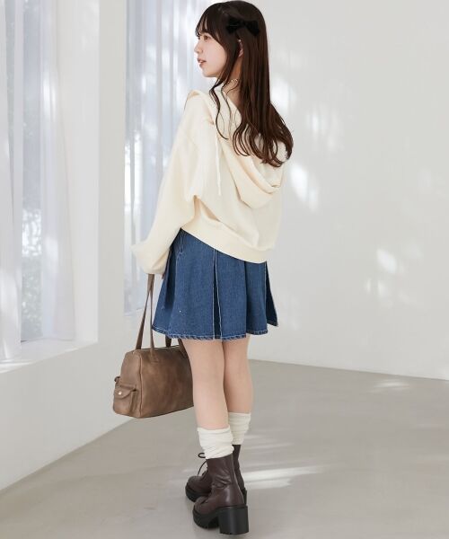 MAJESTIC LEGON / マジェスティックレゴン ミニ丈・ひざ丈ワンピース | ベルト付きデニムミニワンピース | 詳細11