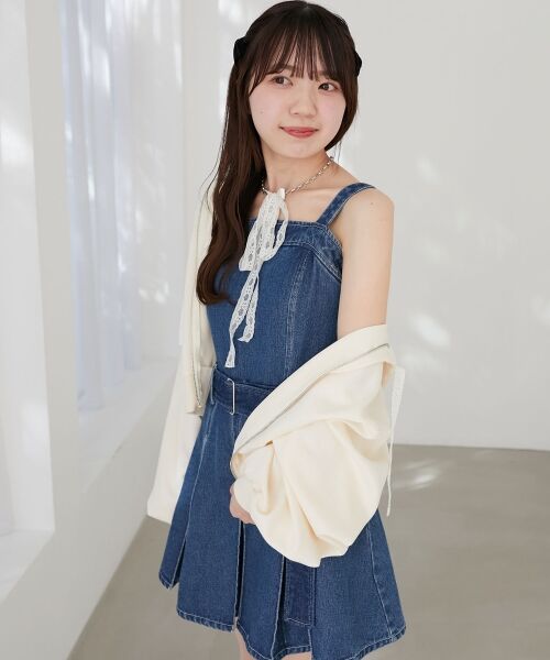 MAJESTIC LEGON / マジェスティックレゴン ミニ丈・ひざ丈ワンピース | ベルト付きデニムミニワンピース | 詳細12