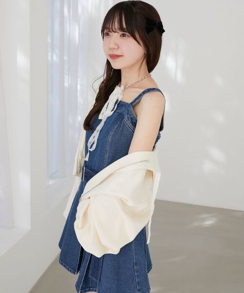 MAJESTIC LEGON / マジェスティックレゴン ミニ丈・ひざ丈ワンピース | ベルト付きデニムミニワンピース | 詳細13