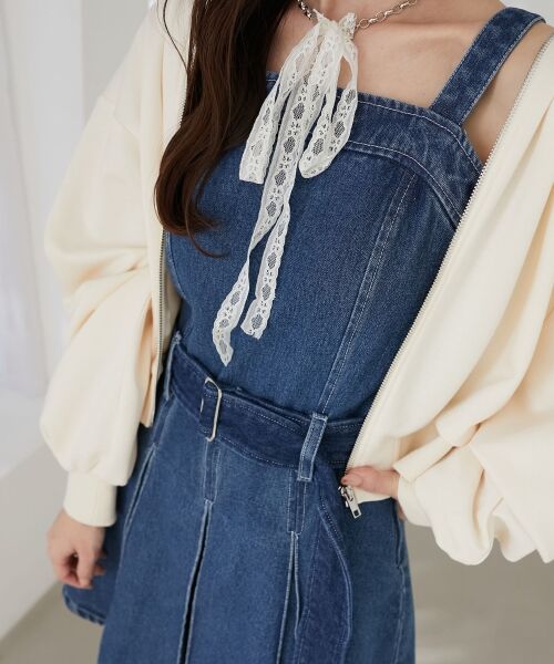 MAJESTIC LEGON / マジェスティックレゴン ミニ丈・ひざ丈ワンピース | ベルト付きデニムミニワンピース | 詳細15