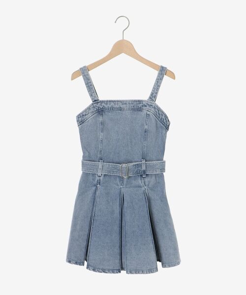 MAJESTIC LEGON / マジェスティックレゴン ミニ丈・ひざ丈ワンピース | ベルト付きデニムミニワンピース | 詳細16