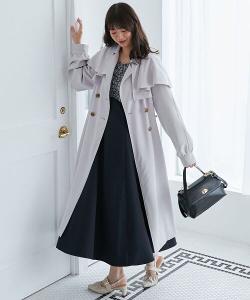 MAJESTIC LEGON / マジェスティックレゴン ロング・マキシ丈ワンピース | 2way肩リボンドッキングワンピ | 詳細25