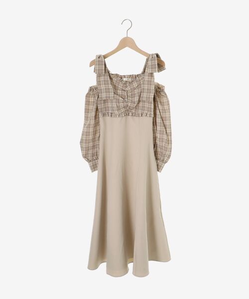 MAJESTIC LEGON / マジェスティックレゴン ロング・マキシ丈ワンピース | 2way肩リボンドッキングワンピ | 詳細29