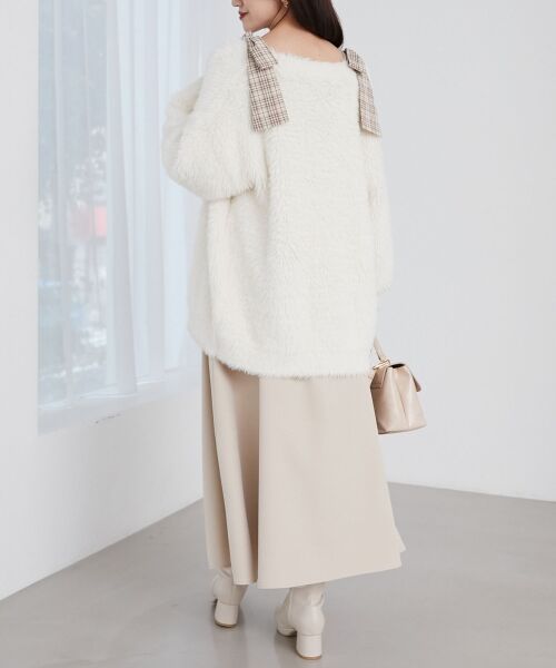 MAJESTIC LEGON / マジェスティックレゴン ロング・マキシ丈ワンピース | 2way肩リボンドッキングワンピ | 詳細5