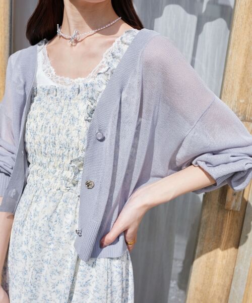 MAJESTIC LEGON / マジェスティックレゴン ミニ丈・ひざ丈ワンピース | フリルショルダーレースアップワンピ | 詳細10