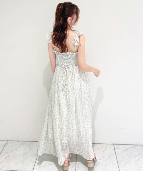 MAJESTIC LEGON / マジェスティックレゴン ミニ丈・ひざ丈ワンピース | フリルショルダーレースアップワンピ | 詳細12