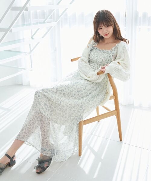 MAJESTIC LEGON / マジェスティックレゴン ミニ丈・ひざ丈ワンピース | フリルショルダーレースアップワンピ | 詳細18