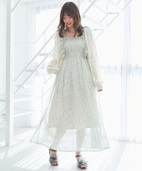 MAJESTIC LEGON / マジェスティックレゴン ミニ丈・ひざ丈ワンピース | フリルショルダーレースアップワンピ | 詳細19