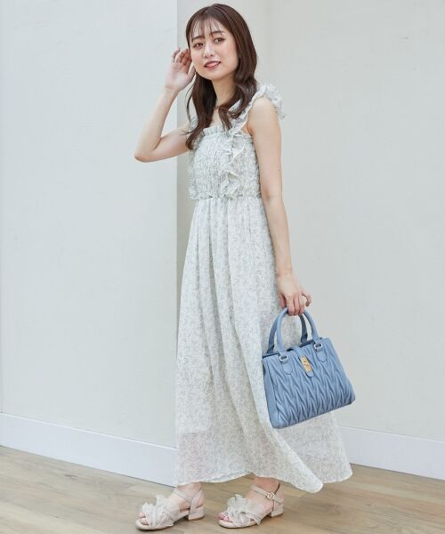 MAJESTIC LEGON / マジェスティックレゴン ミニ丈・ひざ丈ワンピース | フリルショルダーレースアップワンピ | 詳細27