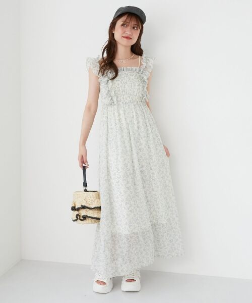 MAJESTIC LEGON / マジェスティックレゴン ミニ丈・ひざ丈ワンピース | フリルショルダーレースアップワンピ | 詳細3