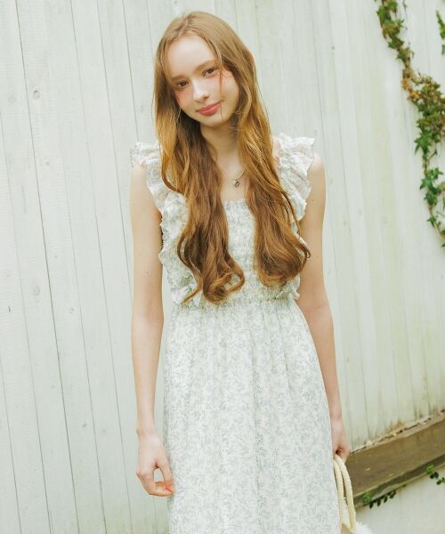 MAJESTIC LEGON / マジェスティックレゴン ミニ丈・ひざ丈ワンピース | フリルショルダーレースアップワンピ | 詳細30