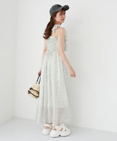 MAJESTIC LEGON / マジェスティックレゴン ミニ丈・ひざ丈ワンピース | フリルショルダーレースアップワンピ | 詳細4