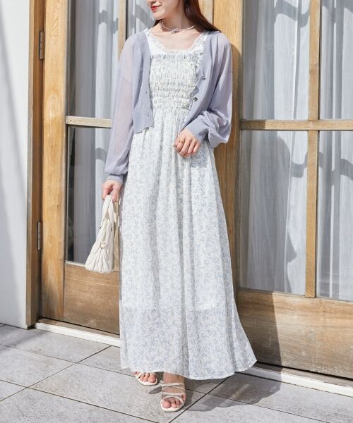 MAJESTIC LEGON / マジェスティックレゴン ミニ丈・ひざ丈ワンピース | フリルショルダーレースアップワンピ | 詳細5