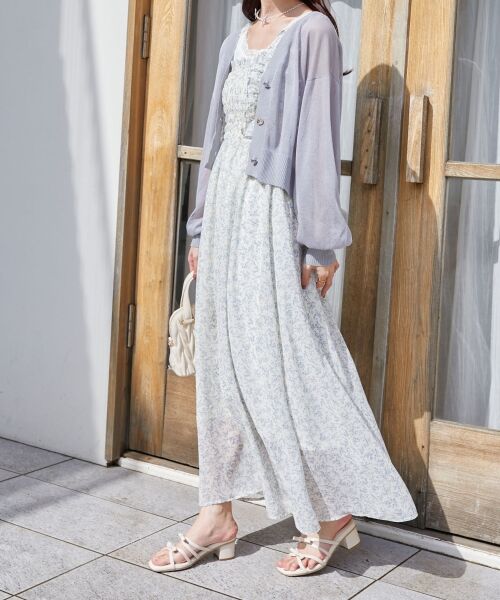 MAJESTIC LEGON / マジェスティックレゴン ミニ丈・ひざ丈ワンピース | フリルショルダーレースアップワンピ | 詳細6