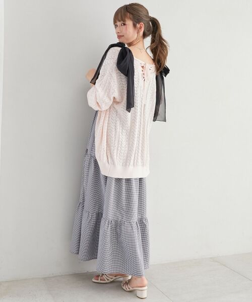 MAJESTIC LEGON / マジェスティックレゴン ロング・マキシ丈ワンピース | 2way肩リボンキャミワンピ | 詳細21