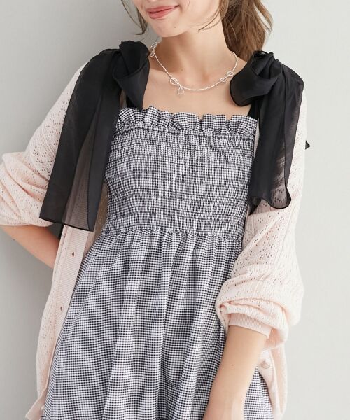 MAJESTIC LEGON / マジェスティックレゴン ロング・マキシ丈ワンピース | 2way肩リボンキャミワンピ | 詳細27