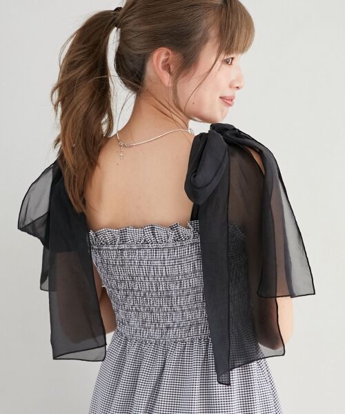 MAJESTIC LEGON / マジェスティックレゴン ロング・マキシ丈ワンピース | 2way肩リボンキャミワンピ | 詳細29