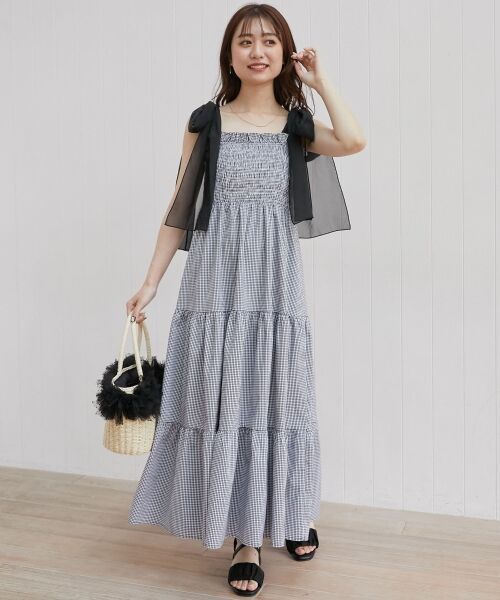 MAJESTIC LEGON / マジェスティックレゴン ロング・マキシ丈ワンピース | 2way肩リボンキャミワンピ | 詳細3