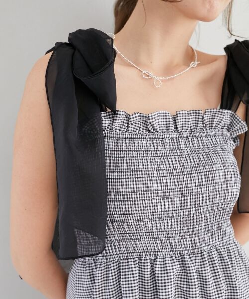 MAJESTIC LEGON / マジェスティックレゴン ロング・マキシ丈ワンピース | 2way肩リボンキャミワンピ | 詳細30