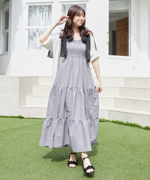 MAJESTIC LEGON / マジェスティックレゴン ロング・マキシ丈ワンピース | 2way肩リボンキャミワンピ | 詳細6