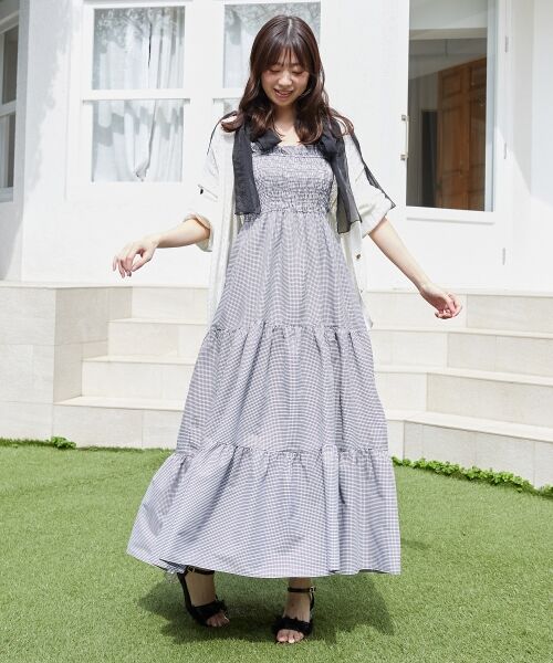 MAJESTIC LEGON / マジェスティックレゴン ロング・マキシ丈ワンピース | 2way肩リボンキャミワンピ | 詳細7