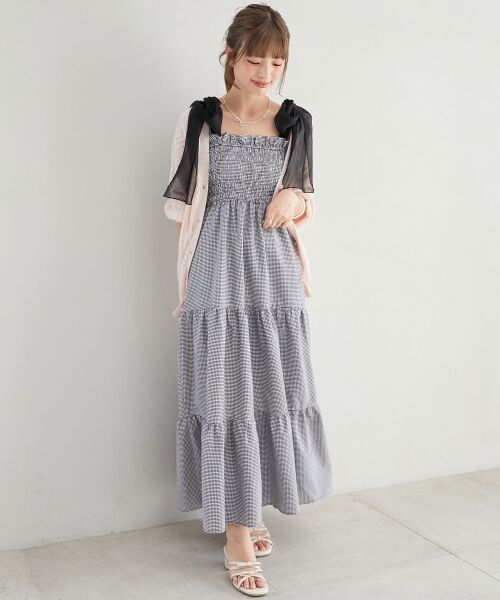 MAJESTIC LEGON / マジェスティックレゴン ロング・マキシ丈ワンピース | 2way肩リボンキャミワンピ | 詳細9