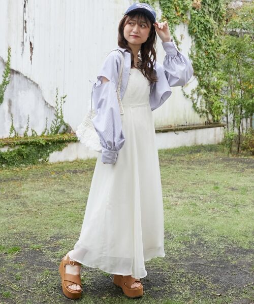 MAJESTIC LEGON / マジェスティックレゴン ロング・マキシ丈ワンピース | シアーレディキャミワンピ | 詳細1