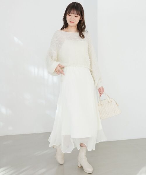 MAJESTIC LEGON / マジェスティックレゴン ロング・マキシ丈ワンピース | シアーレディキャミワンピ | 詳細11